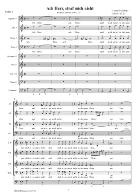 Ach, Herr, straf mich nicht (Psalm 6), SWV 24