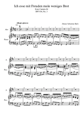 Ich bin vergnügt mit meinem Glücke, BWV 84