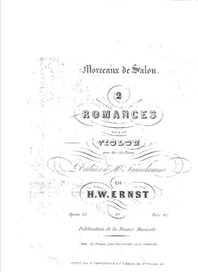 Deux Romances, Op.15