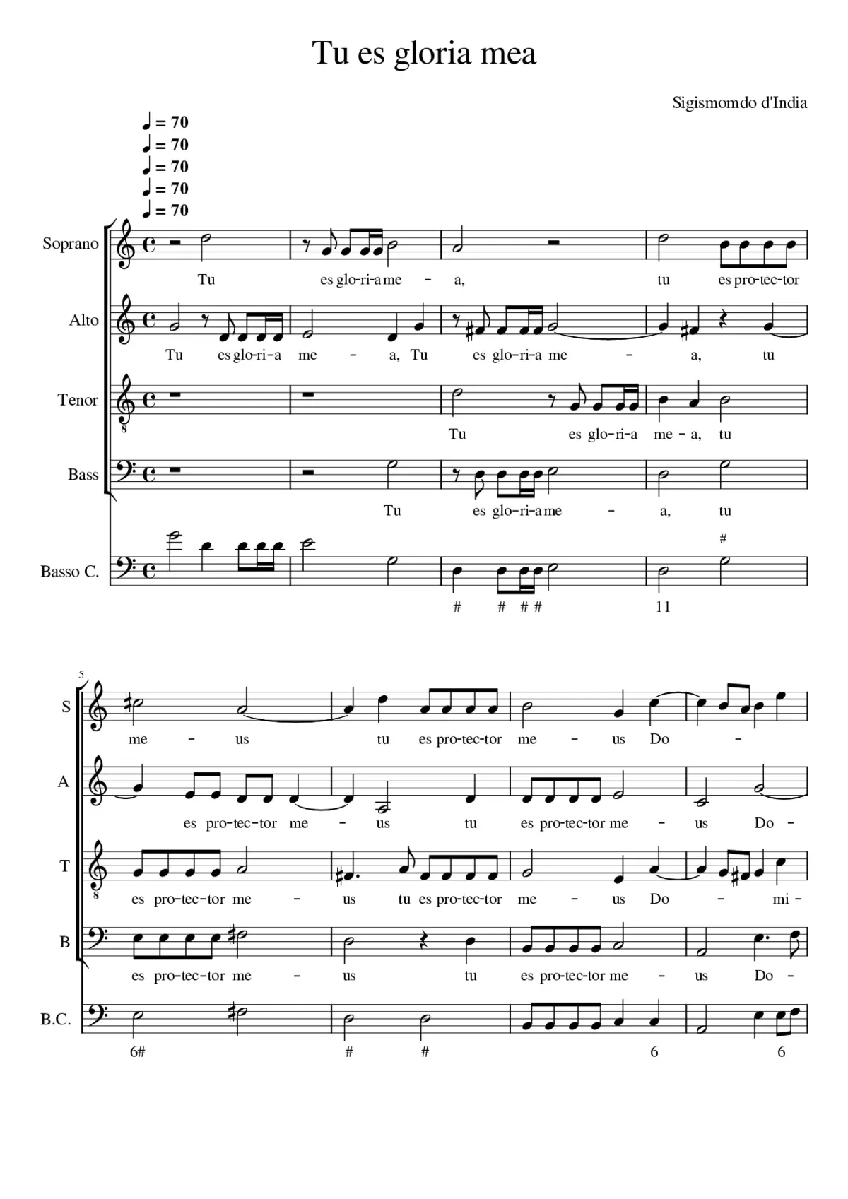 Tu es gloria mea - Page 1