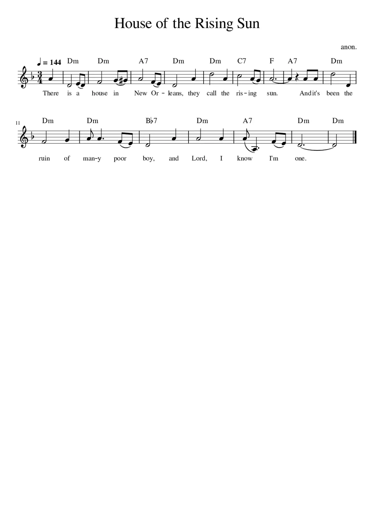 The House of the Rising Sun - Page 1