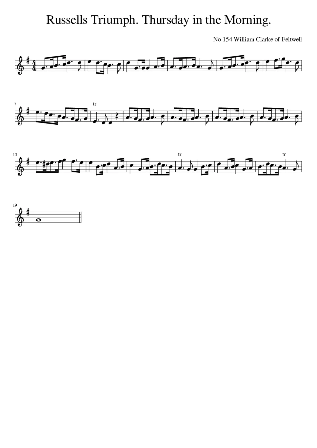 Russells Triumph. Thursday in the Morning. - Page 1