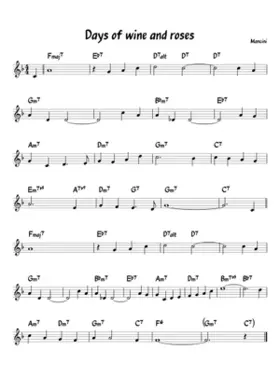 the days of wine and roses