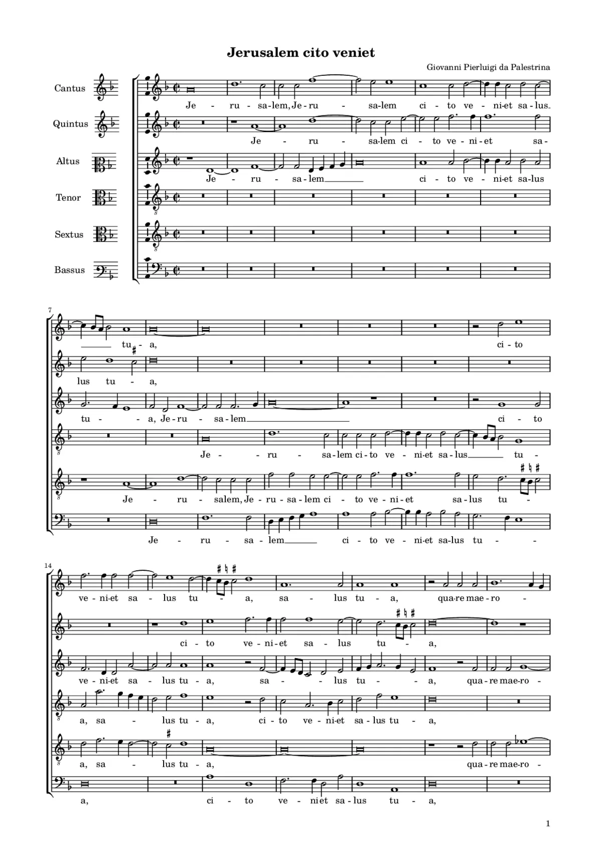 Jerusalem cito veniet - Page 1