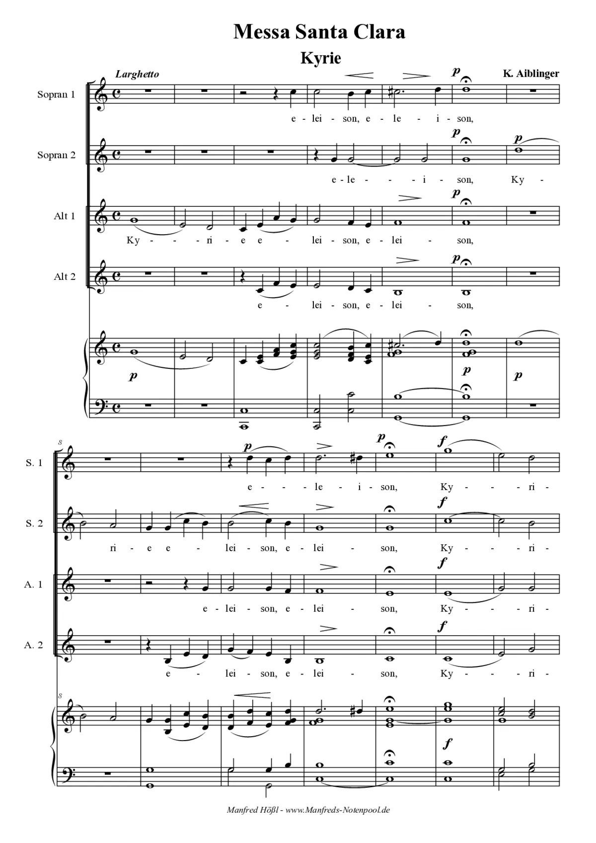 Messa Sta. Clara - Page 1