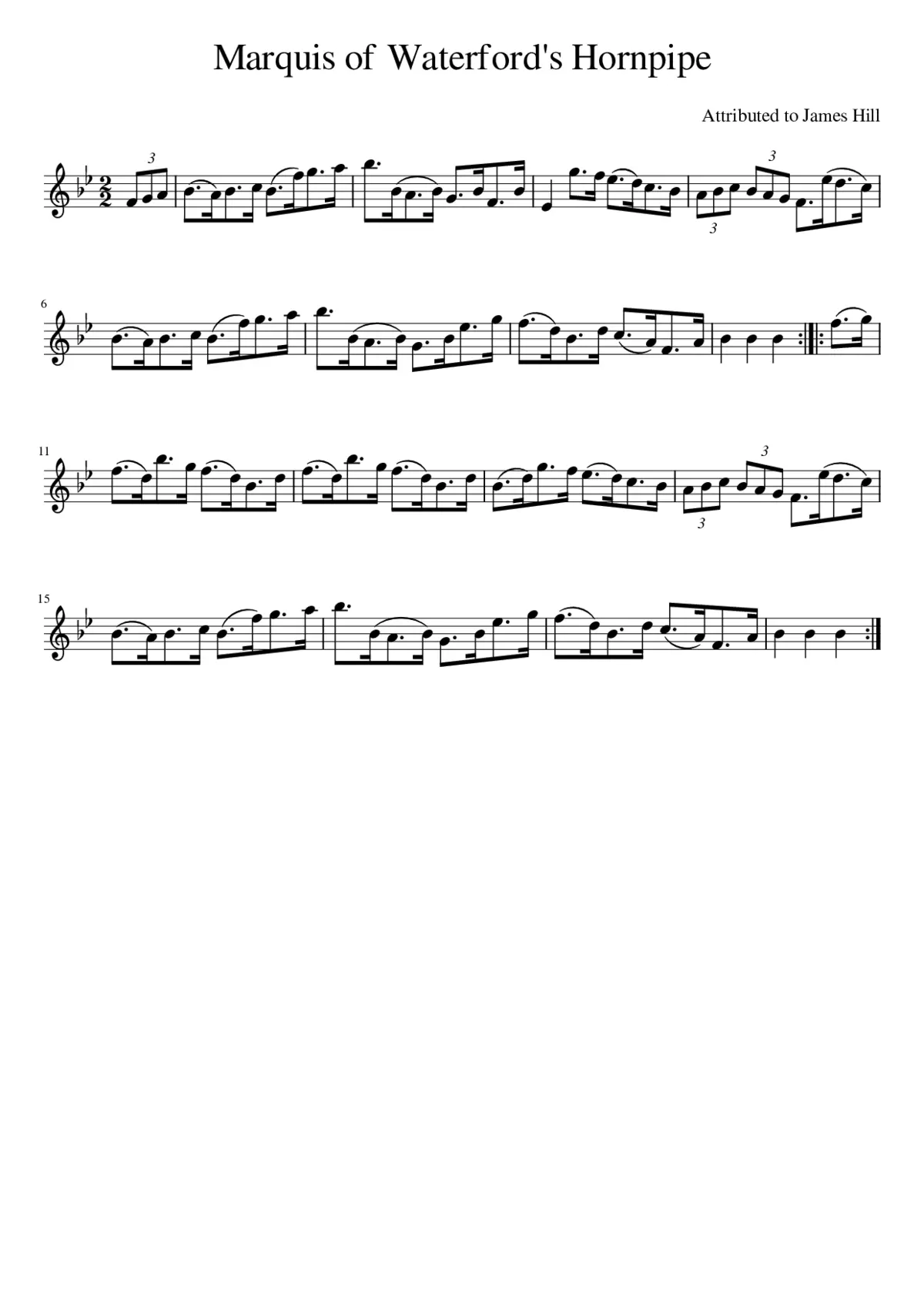 Marquis of Waterford's Hornpipe - Page 1