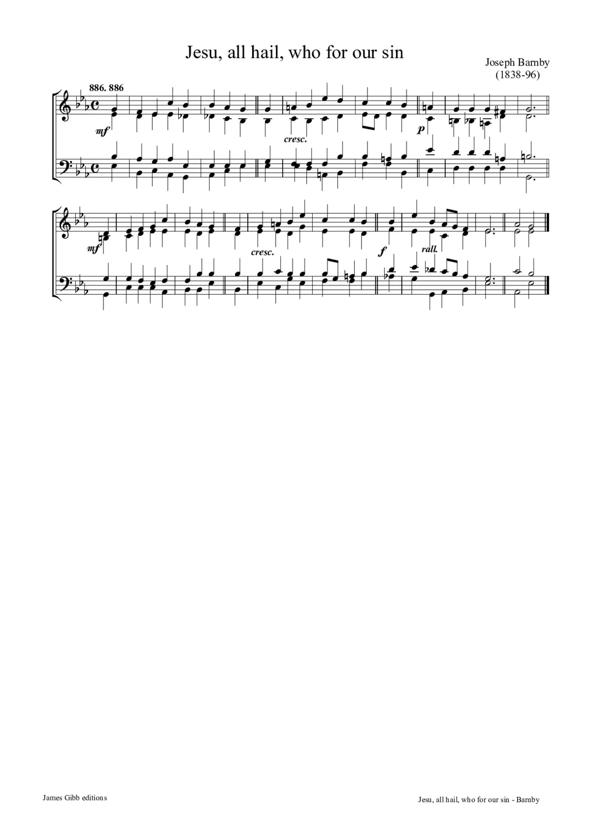 Jesu, all hail, who for our sin - Page 1