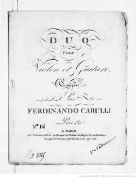 Duo for Violin and Guitar in G major