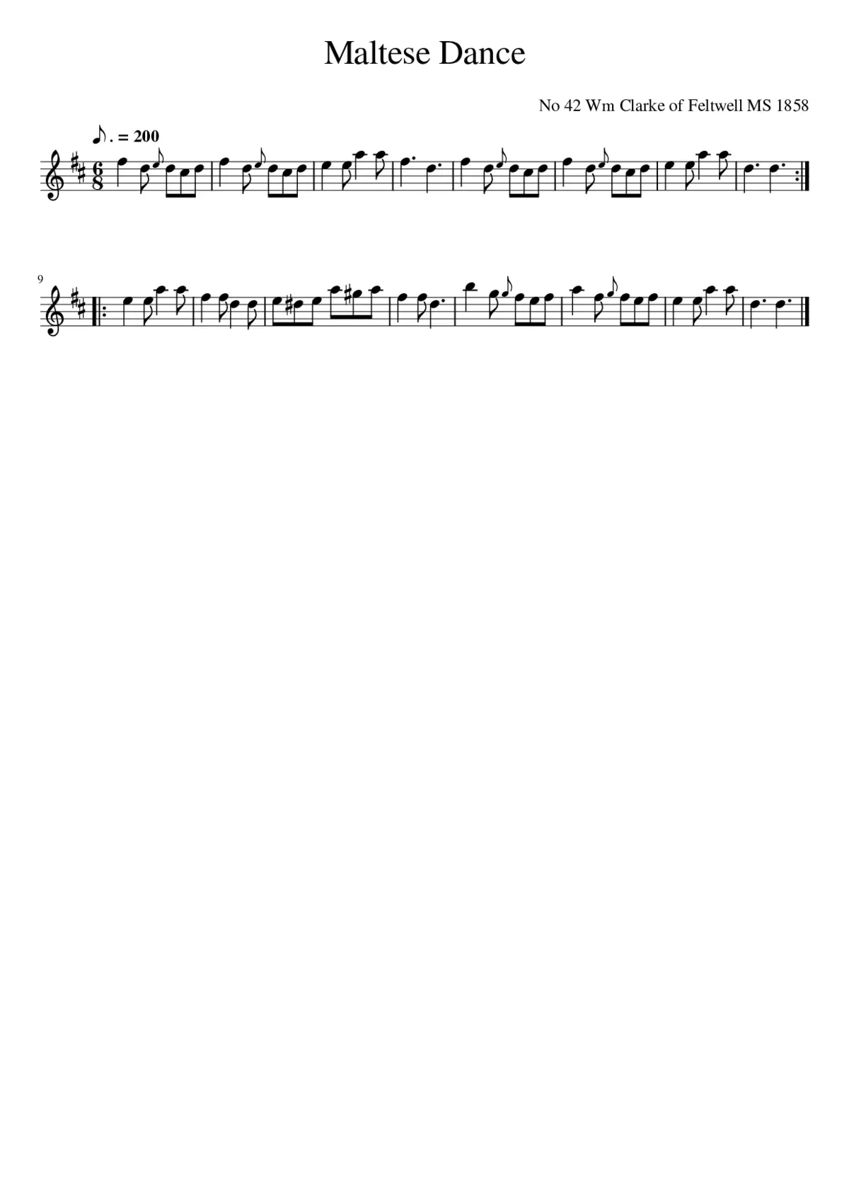 Maltese Dance - Page 1