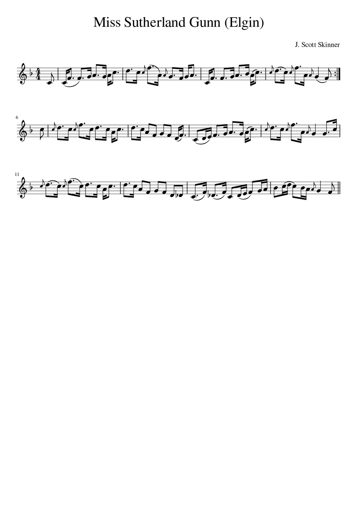 Miss Sutherland Gunn (Elgin) - Page 1