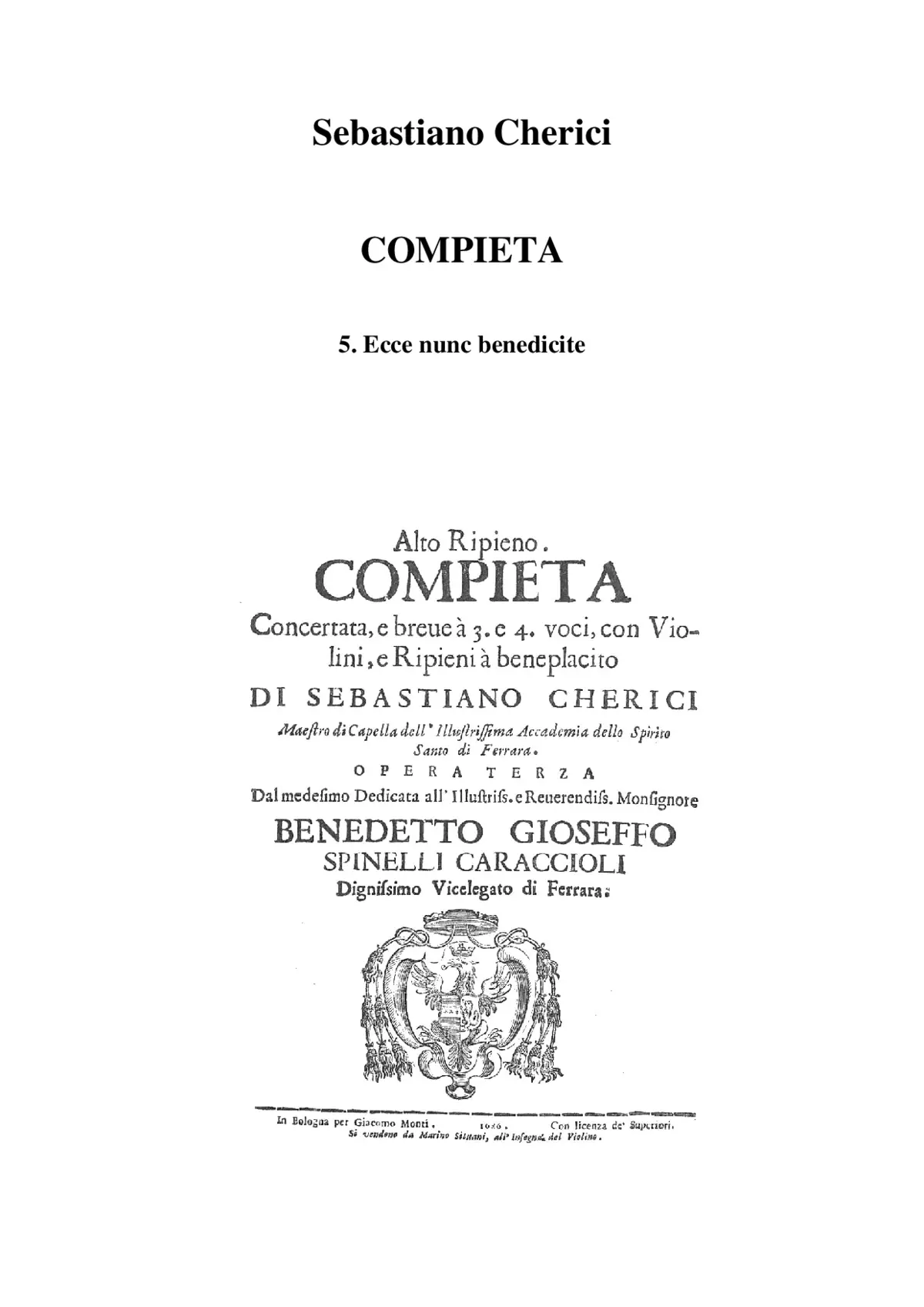 Ecce nunc benedicite - Page 1