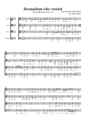 Jerusalem cito veniet
