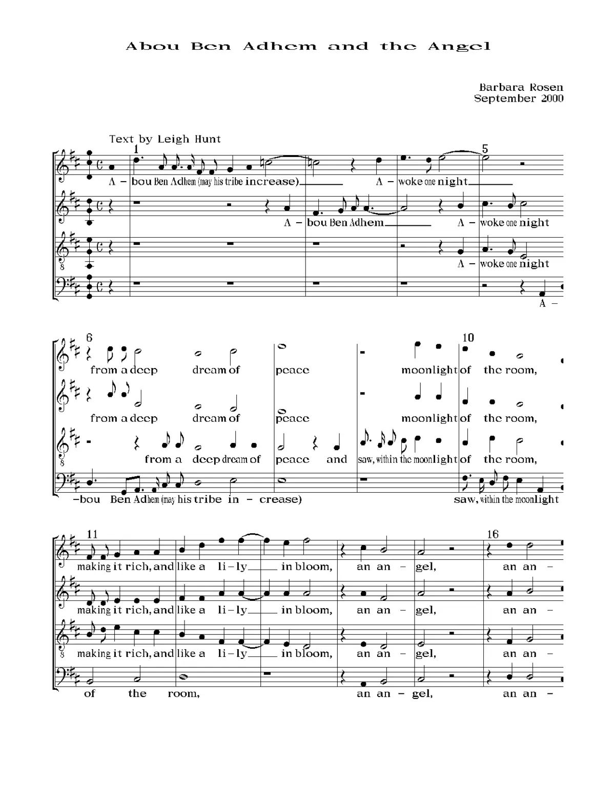 Abou Ben Adhem and the Angel - Page 1