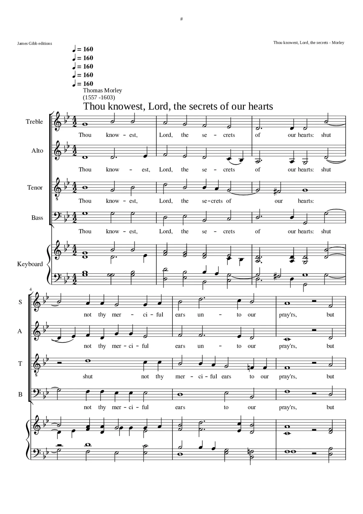 Thou knowest Lord the secrets of our hearts - Page 1