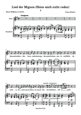 Lied der Mignon (Heiss mich nicht reden)