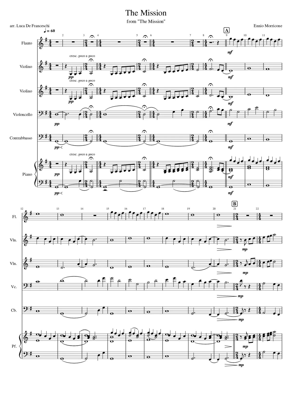 Gabriel's Oboe - Page 1