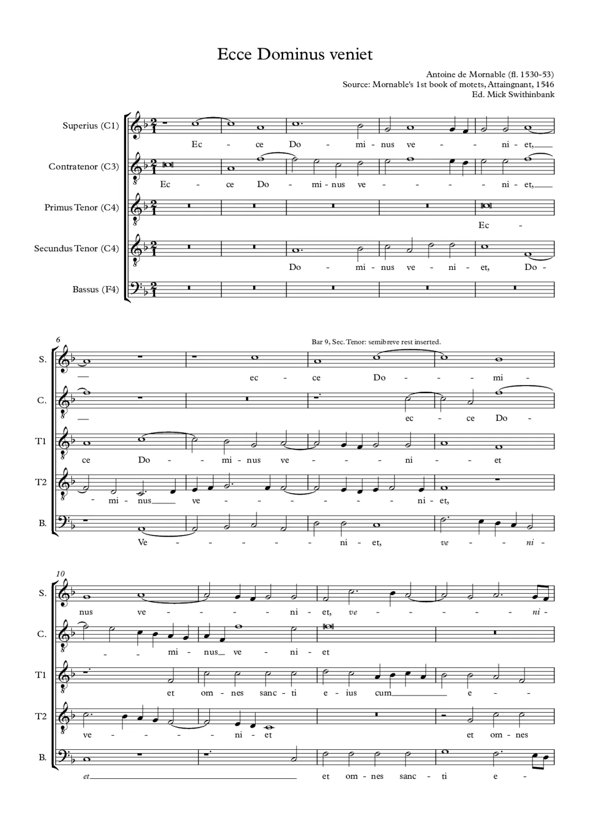 Ecce Dominus veniet - Page 1