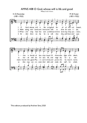 O God, whose will is life and good