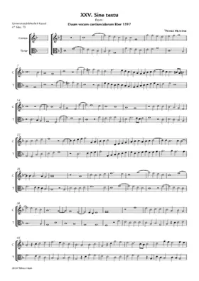 XXV Bicinium sine textu