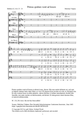 Primas quidam venit ad Iesum