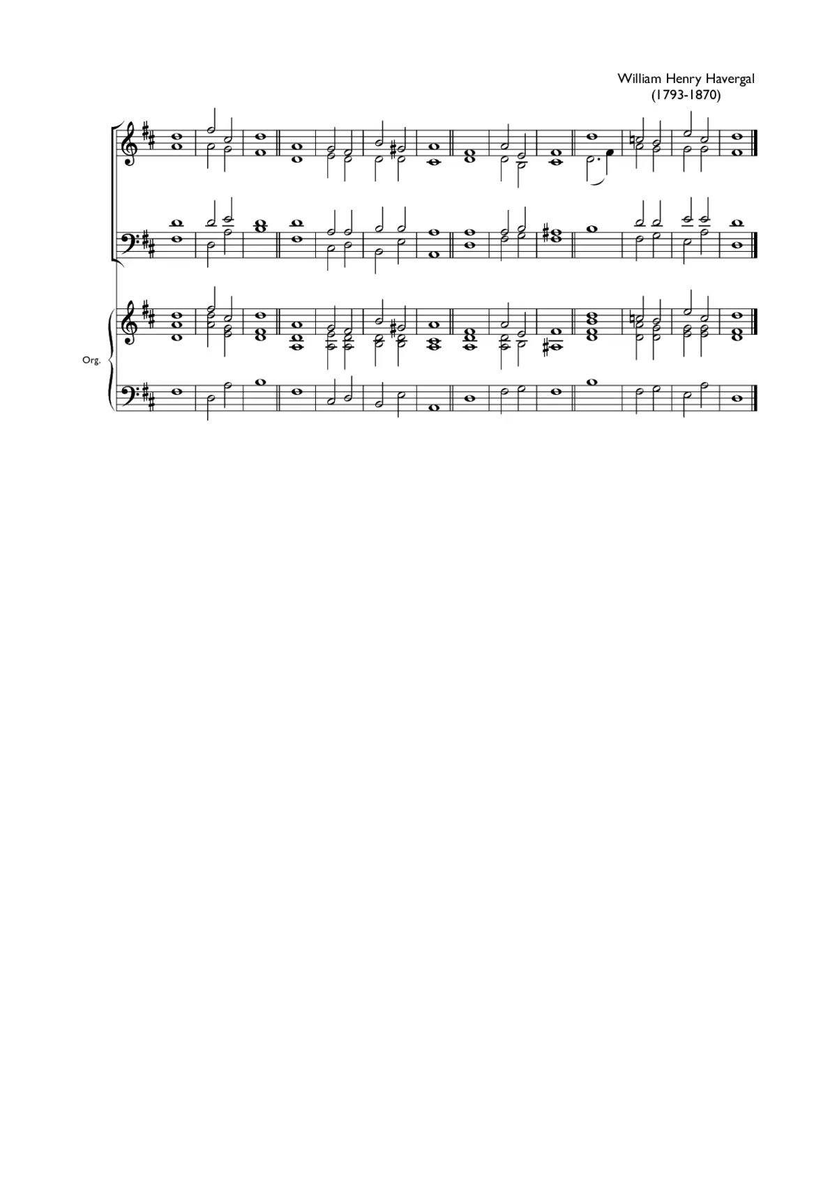 Double chant in D major V - Page 1