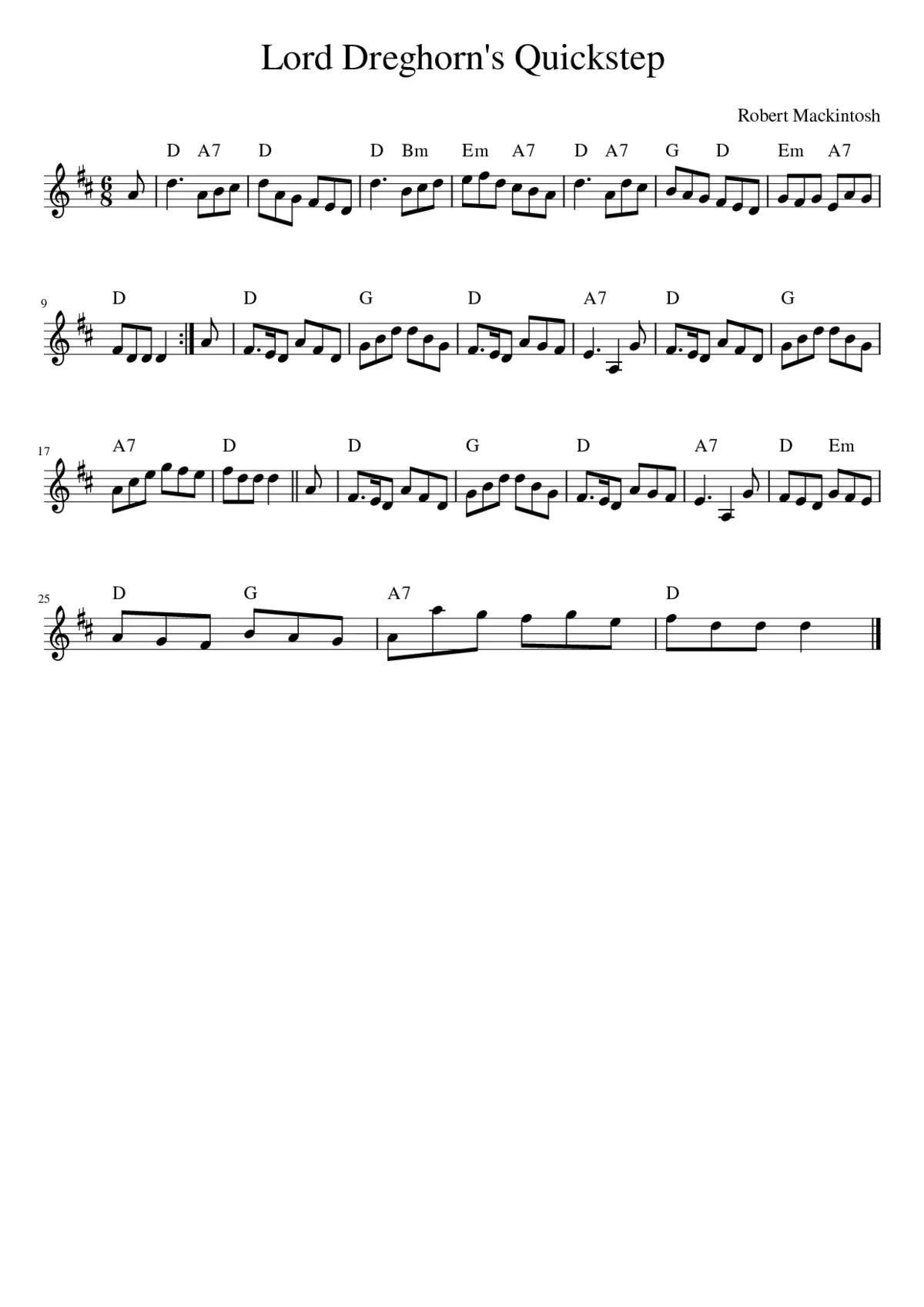 Lord Dreghorn's Quickstep - Page 1