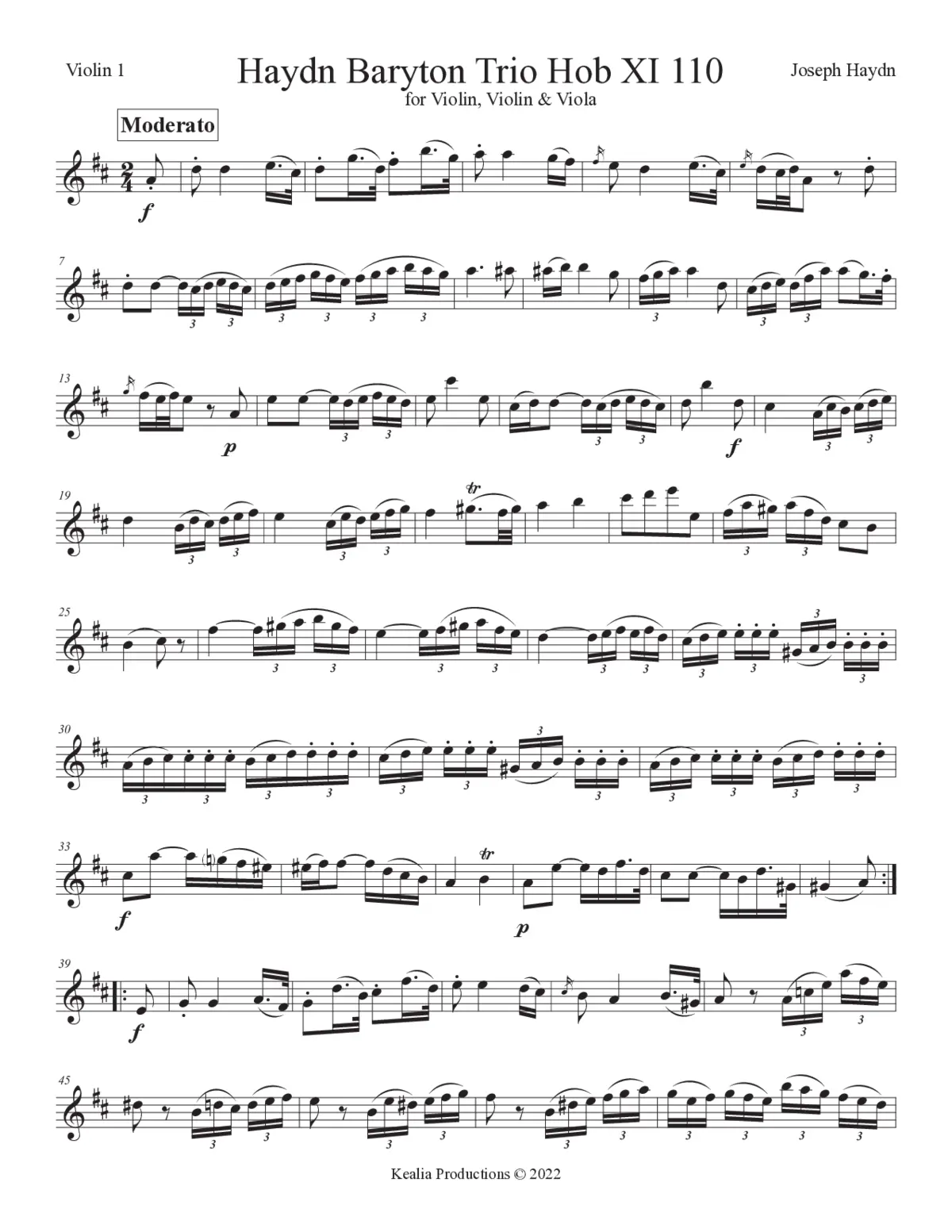 Baryton Trio in C major - Page 1