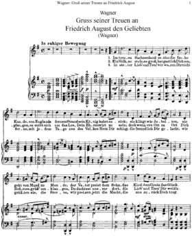Gruß seiner Treuen an Friedrich August