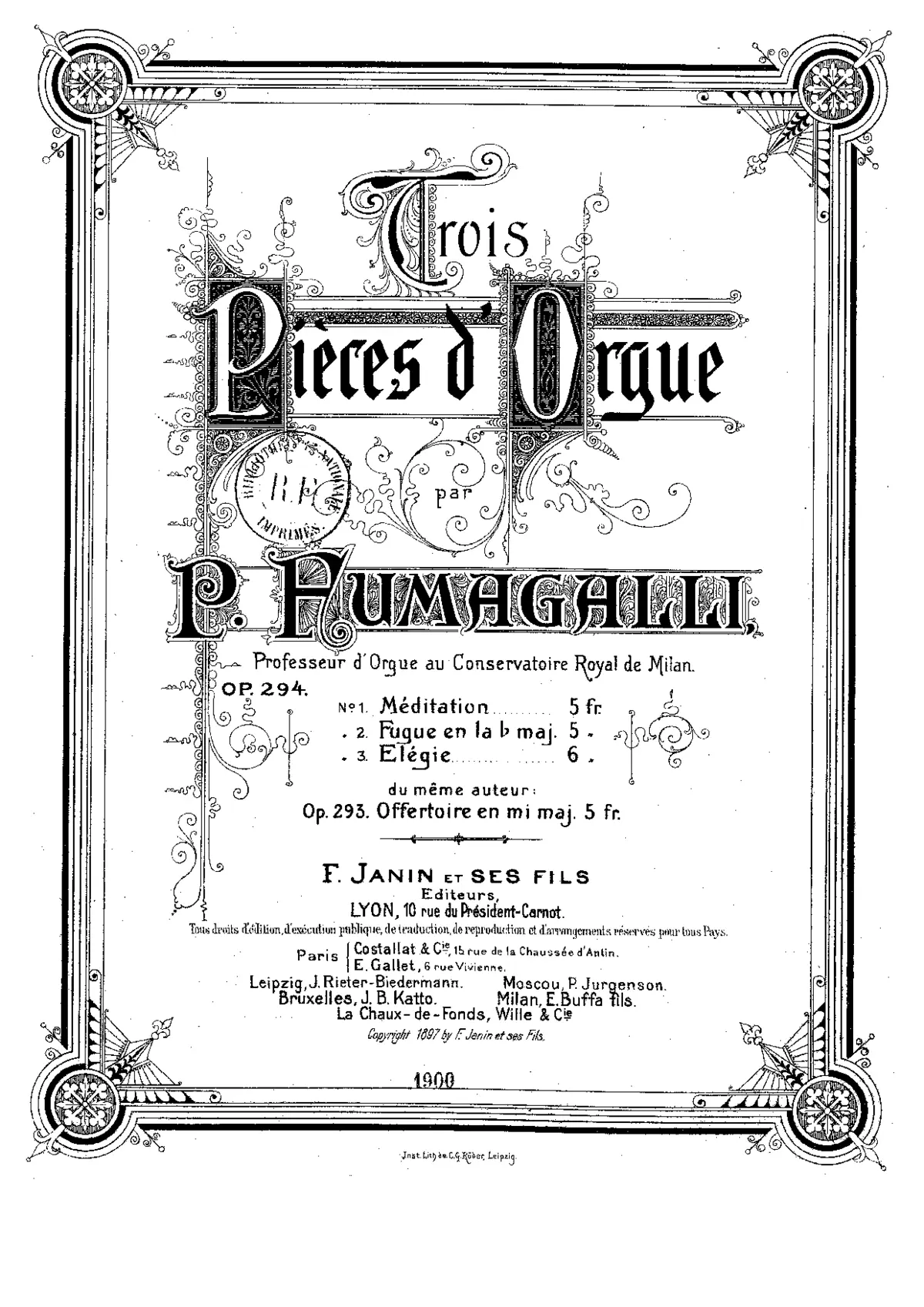 3 Pièces d'orgue - Page 1