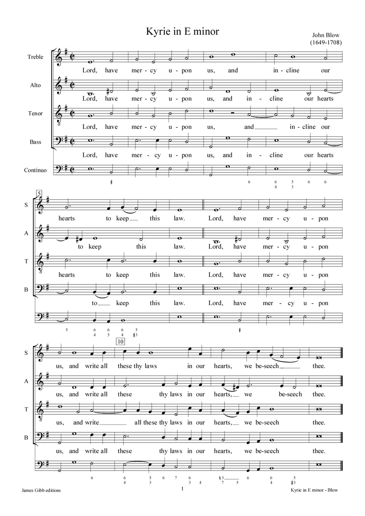 Kyrie in E minor - Page 1