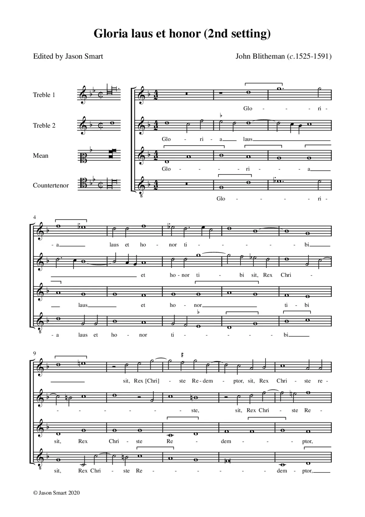 Gloria, laus et honor (2nd setting) - Page 1