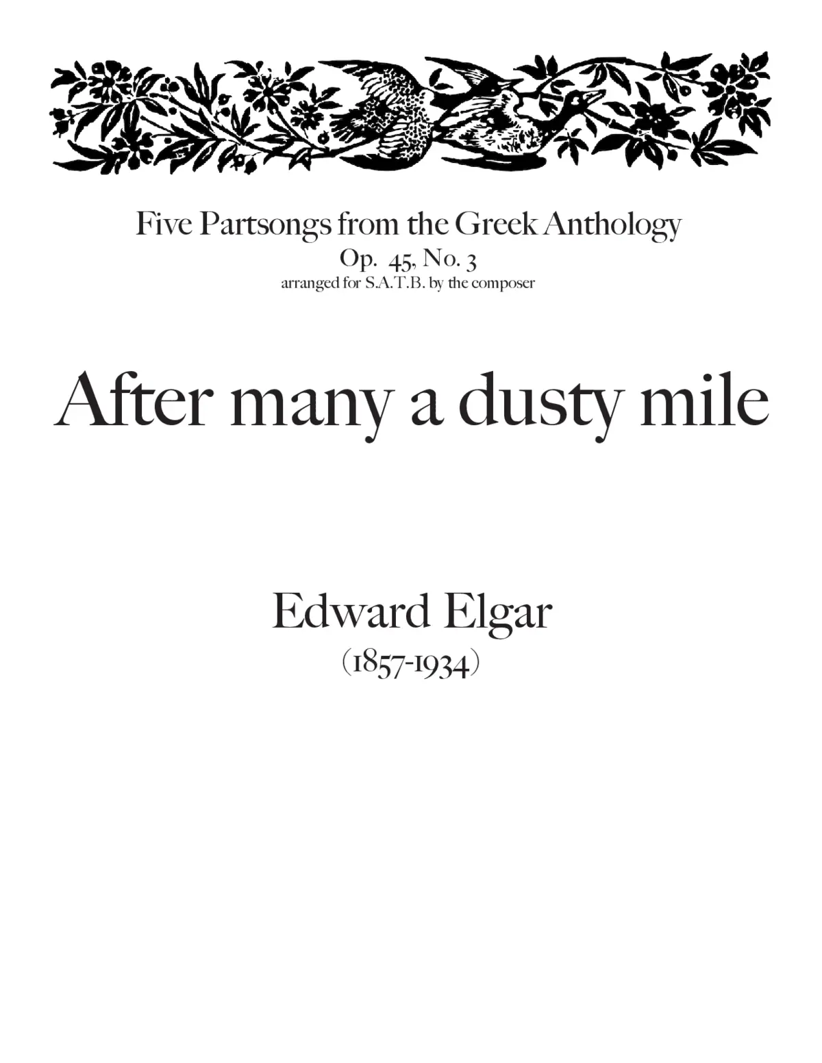After many a dusty mile op.45.3 - Page 1