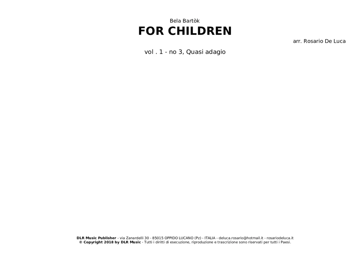 For Children - Page 1