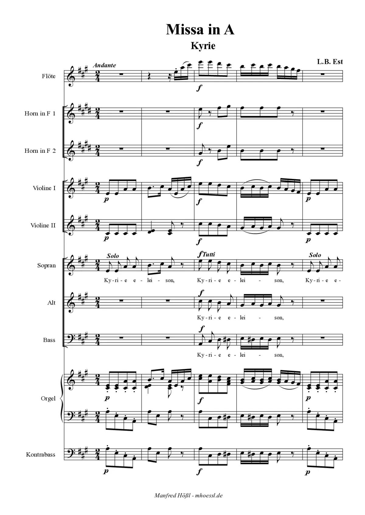 Missa in A - Page 1