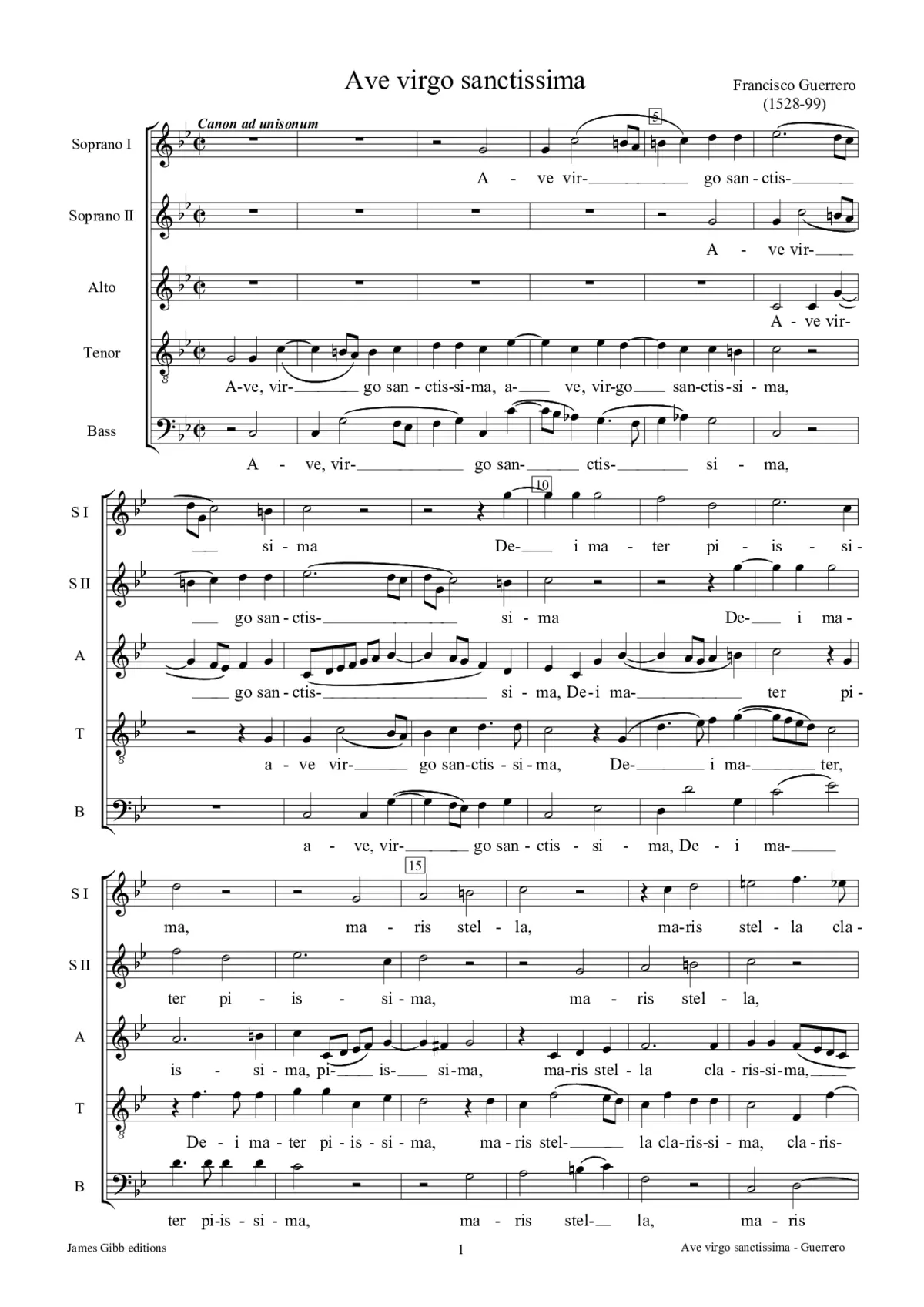 Ave virgo sanctissima - Page 1