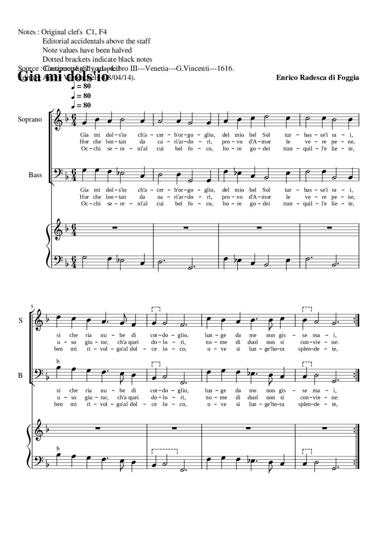 Gia mi dols'io - Page 1