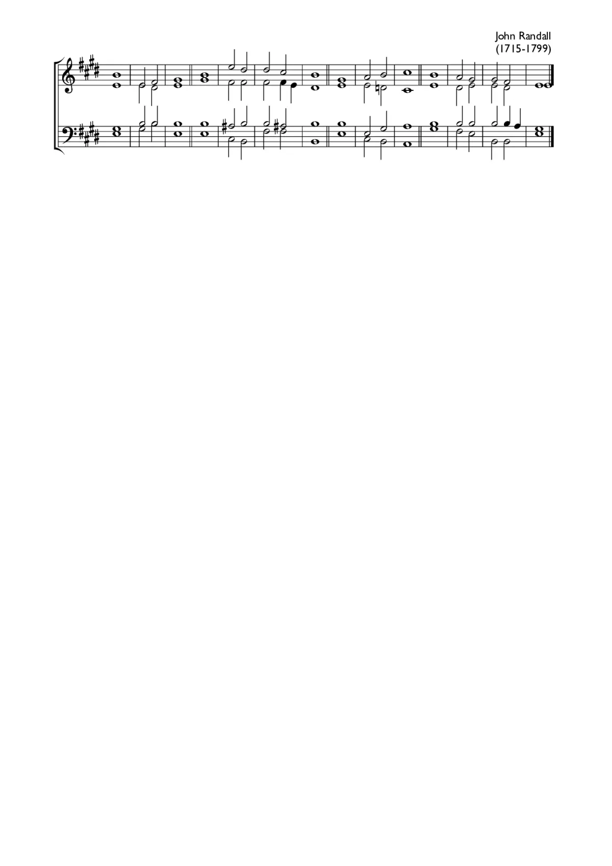 Double chant in E major - Page 1