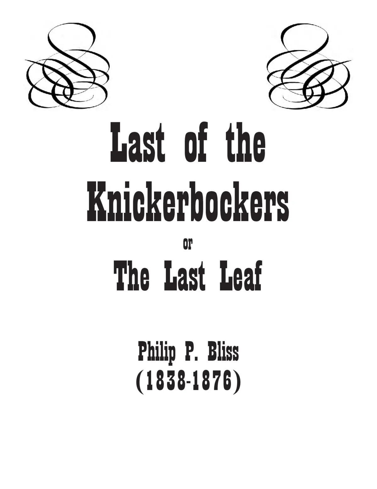 Last of the Knickerbockers - Page 1