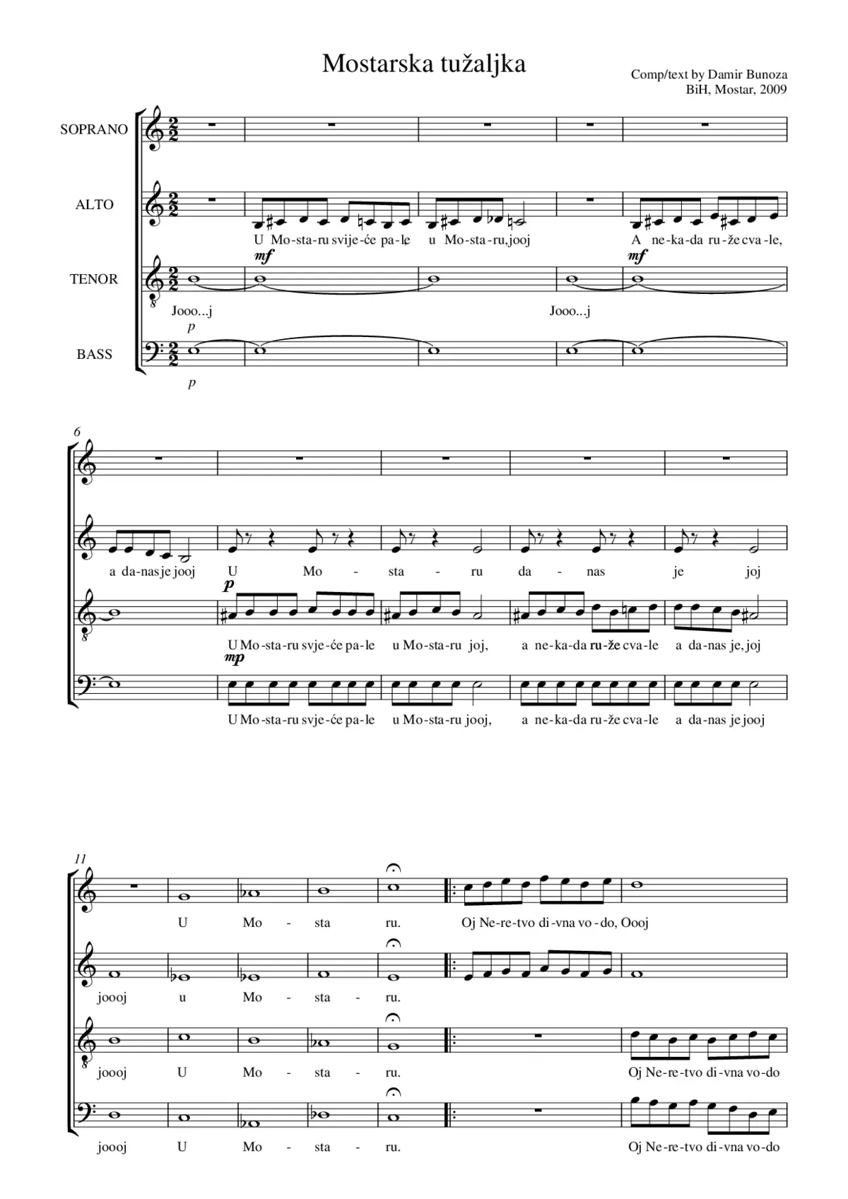 Mostarska tužaljka - Page 1