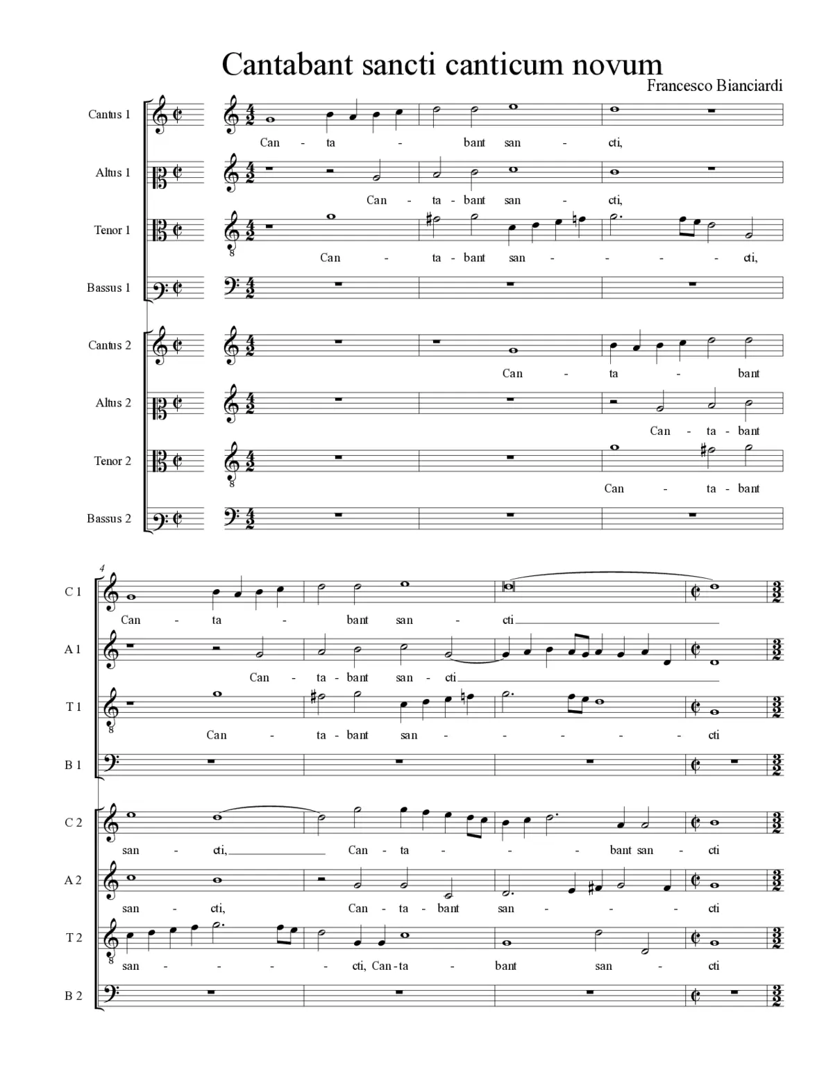 Cantabant sancti canticum novum - Page 1