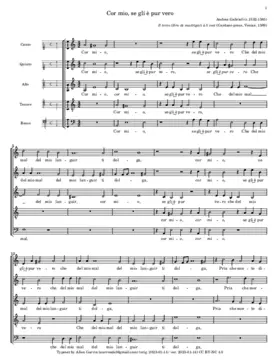 Cor mio, se gli è pur vero