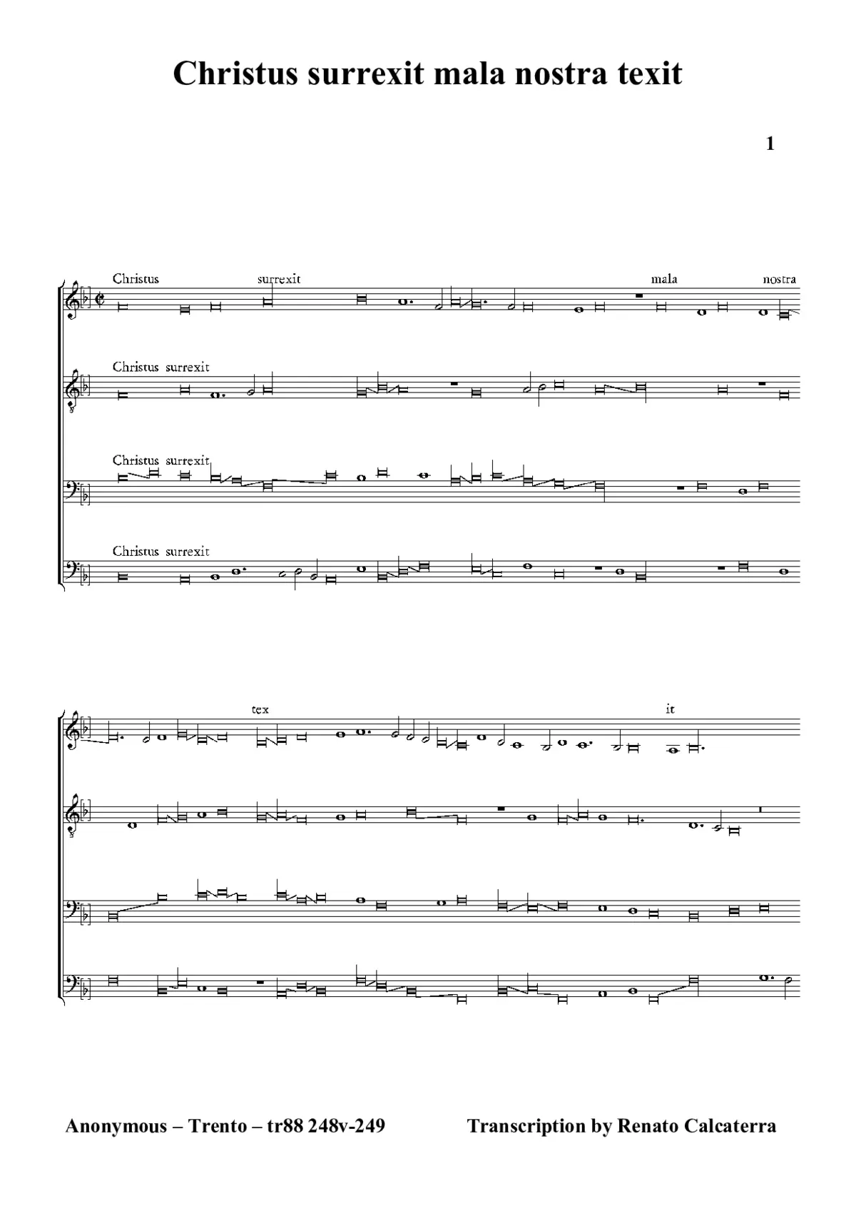 Christus surrexit mala nostra texit - Page 1