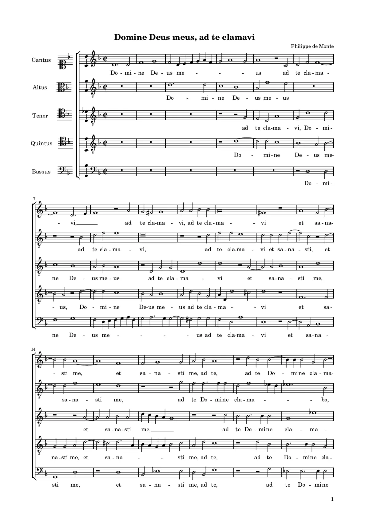 Domine Deus meus, ad te clamavi - Page 1