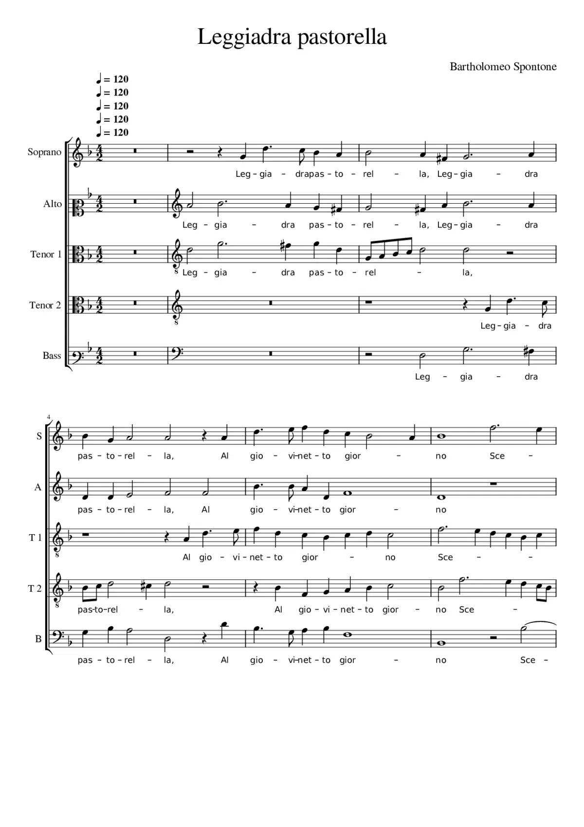 Leggiadra pastorella - Page 1