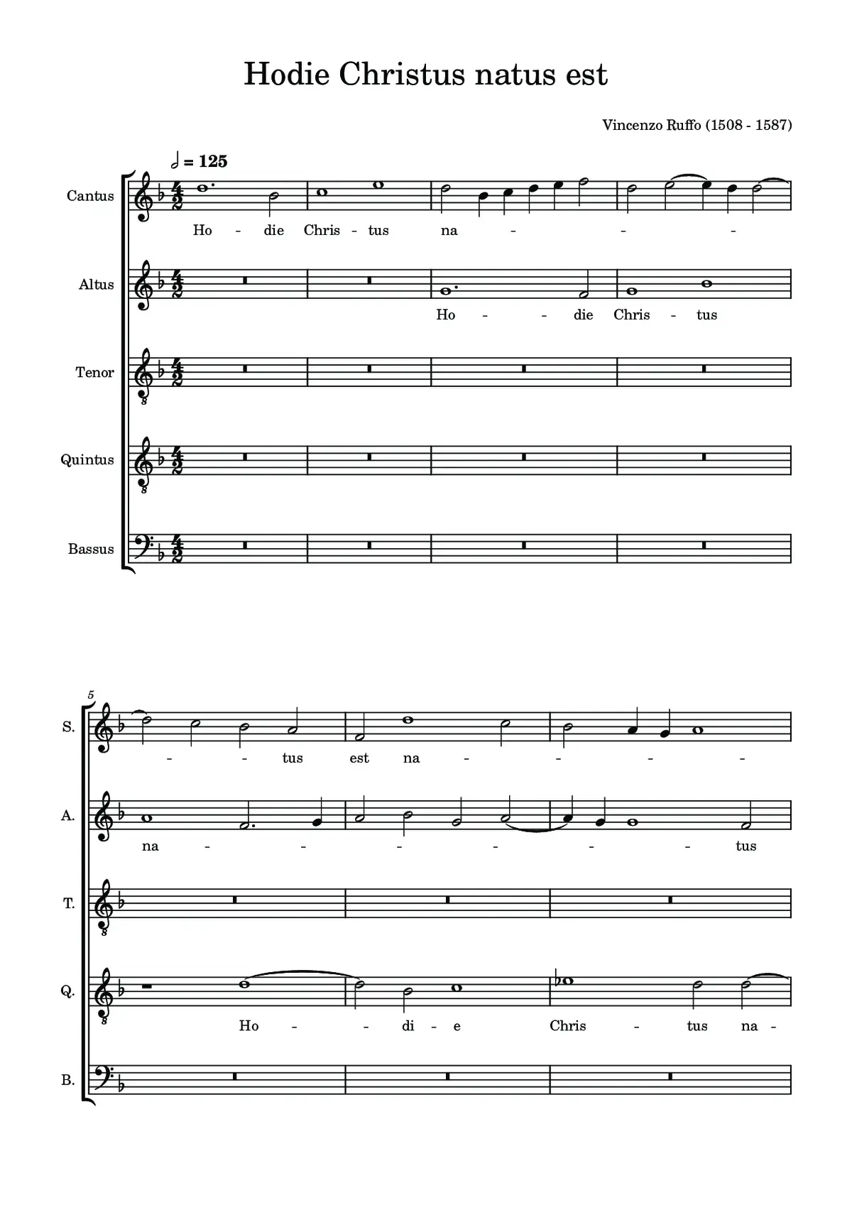 Hodie Christus natus est - Page 1
