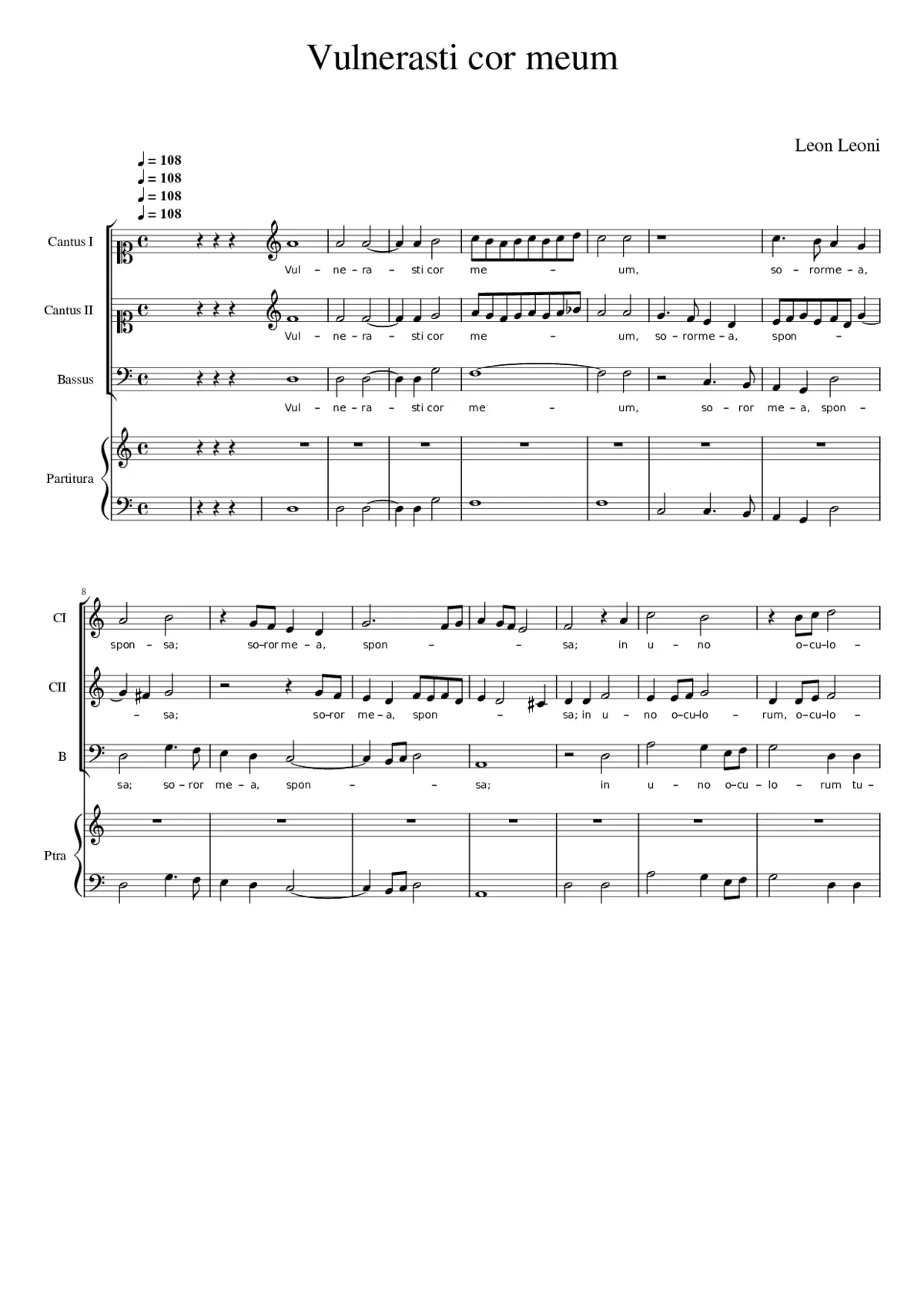 Vulnerasti cor meum - Page 1