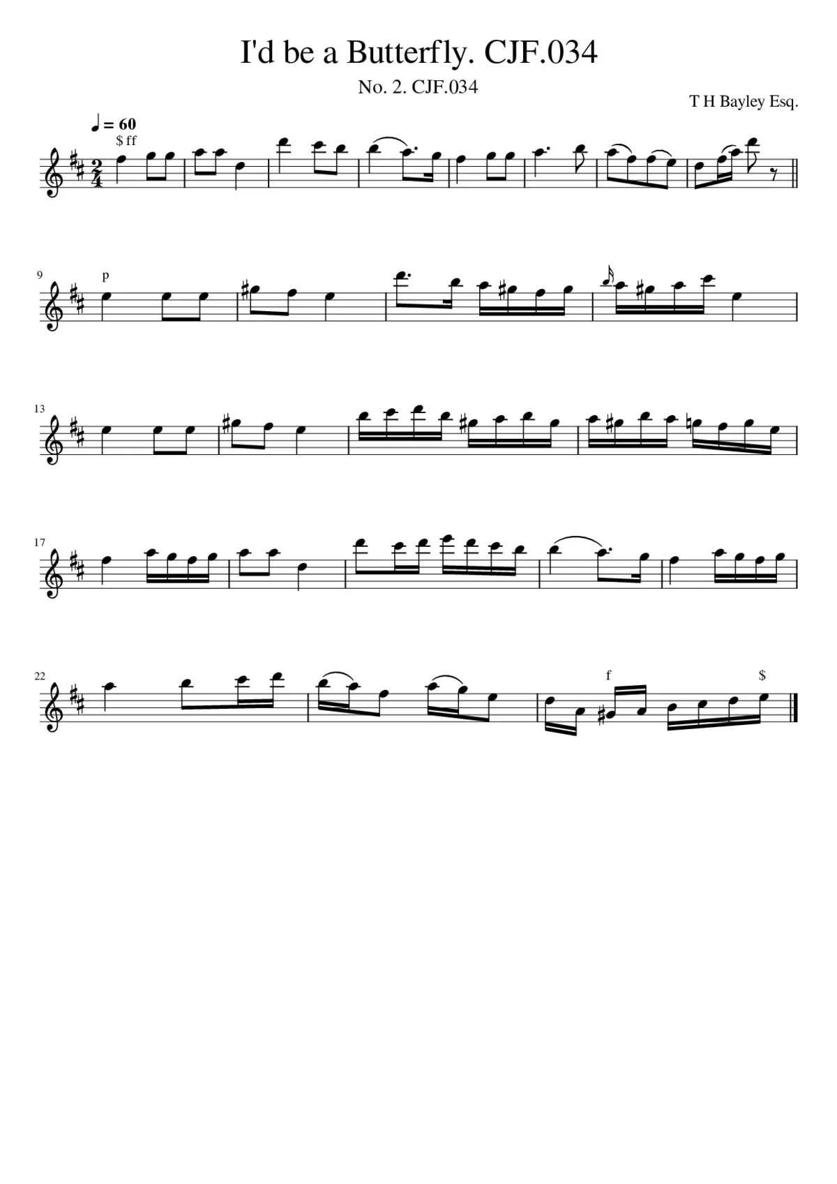 I'd be a Butterfly. CJF.034 - Page 1