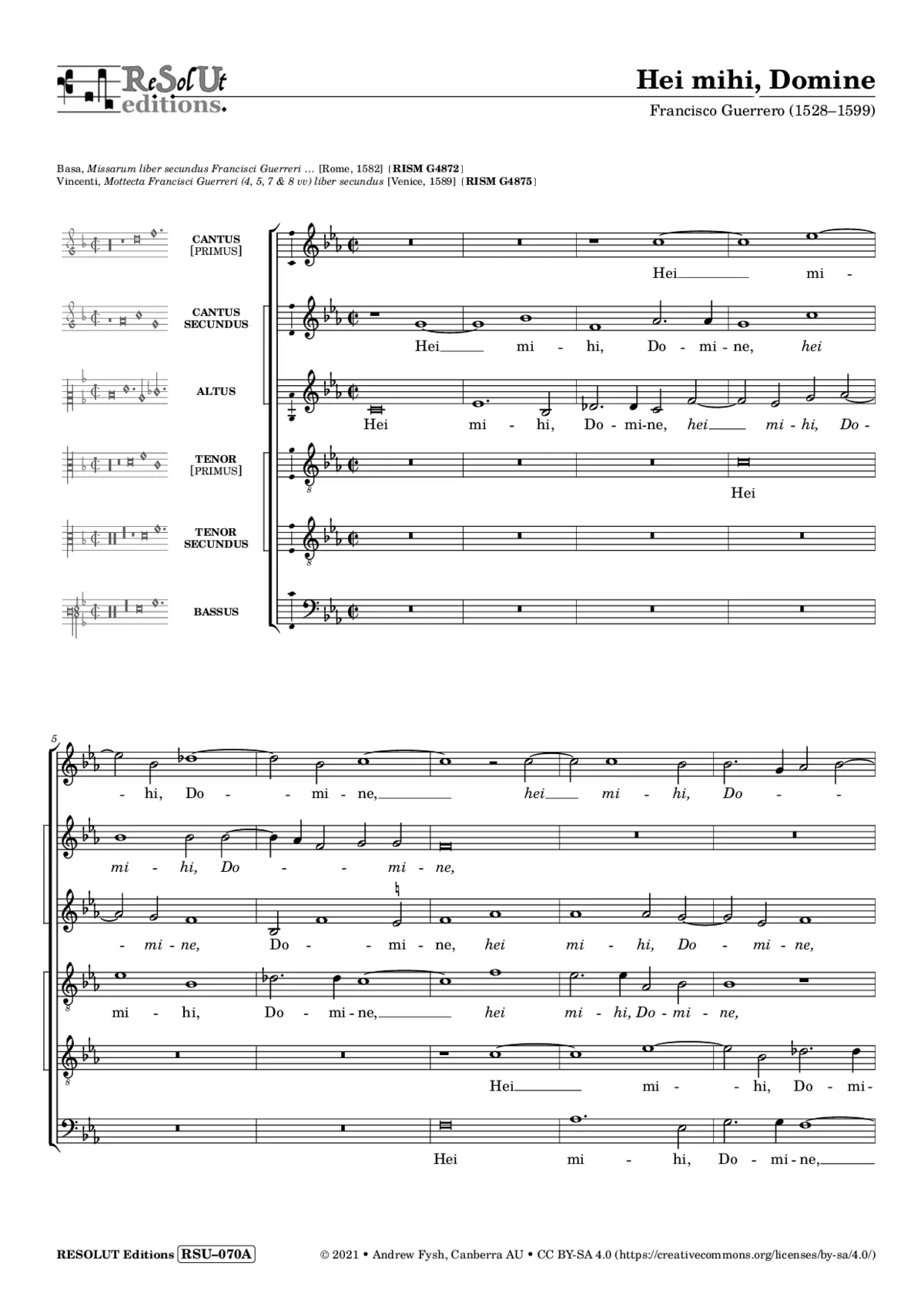 Hei mihi, Domine - Page 1