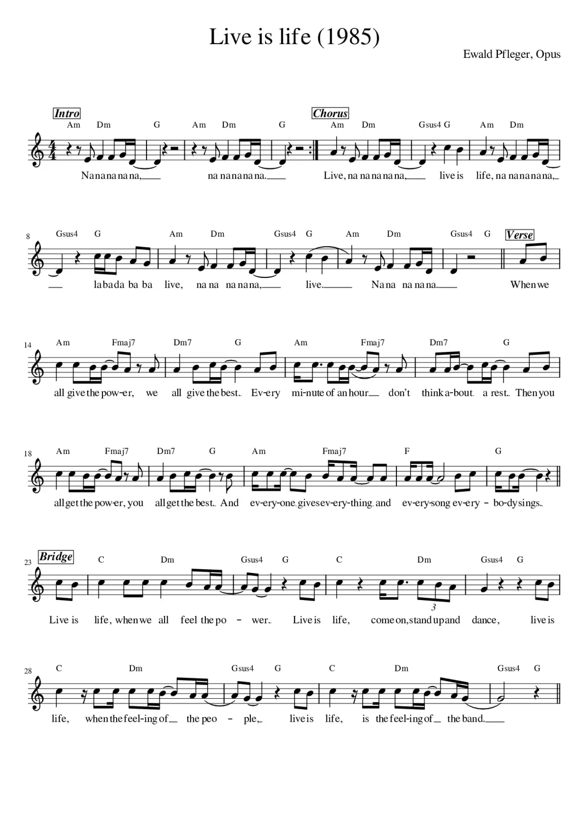 live is life - Page 1