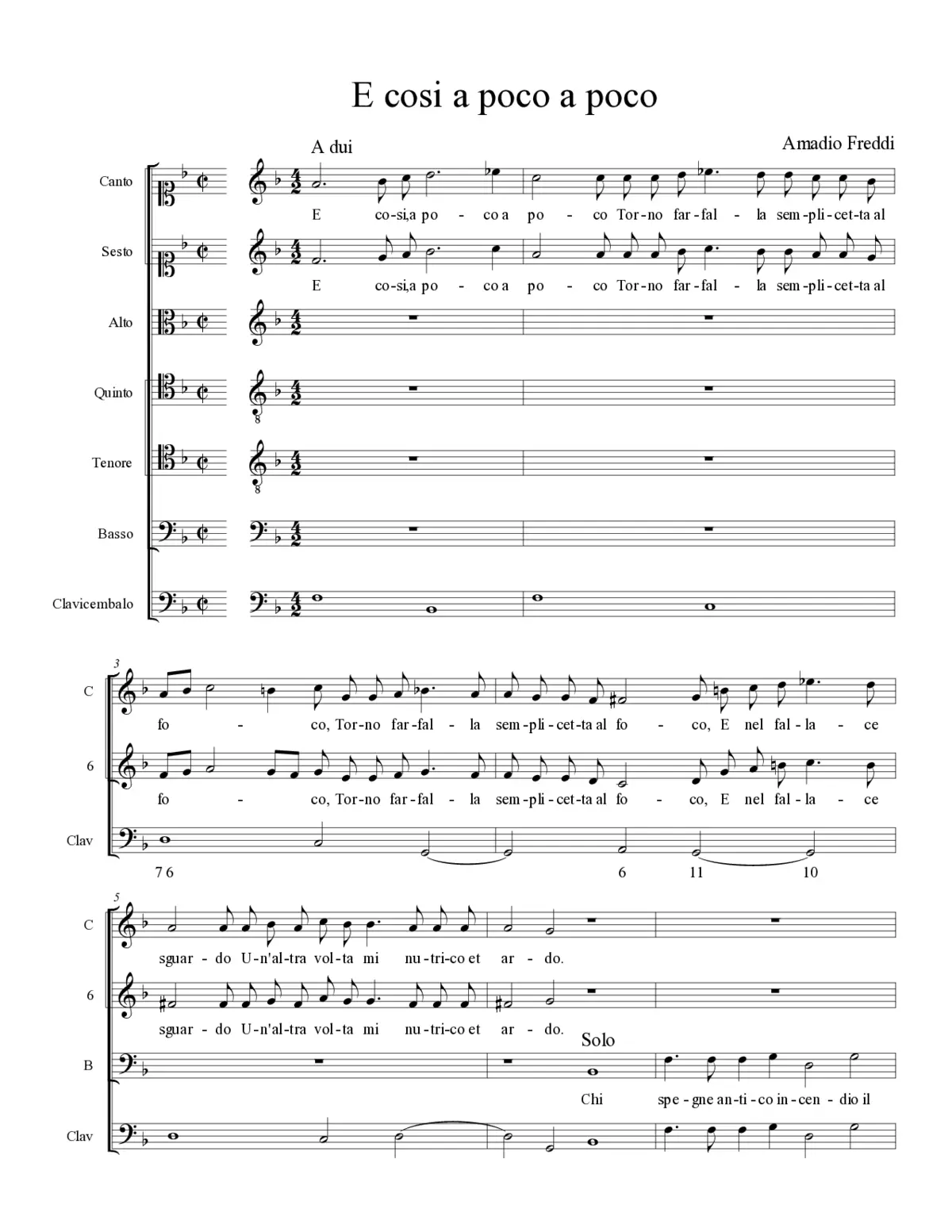 E cosi a poco a poco - Page 1